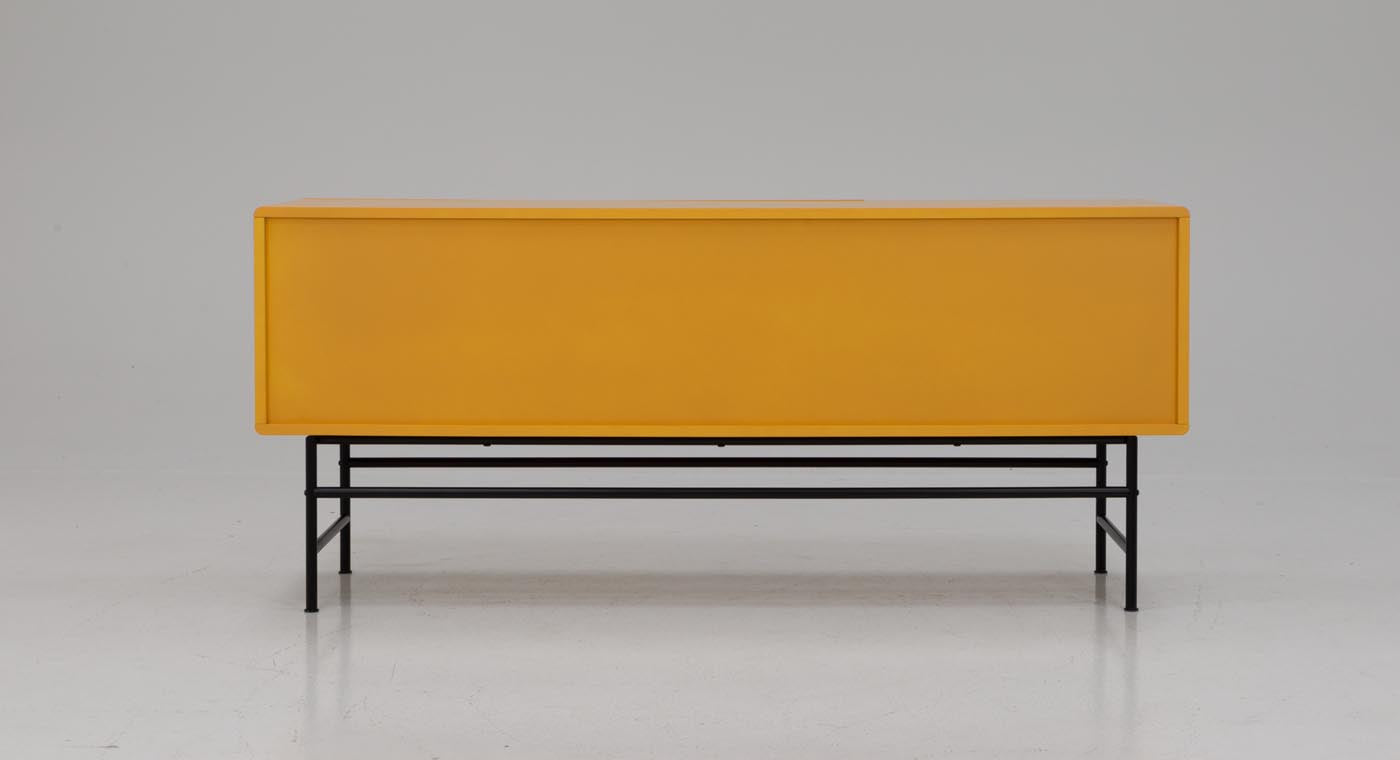 *AUSSTELLUNG* Tenzo Cocktail Sideboard Mustard / Schwarz