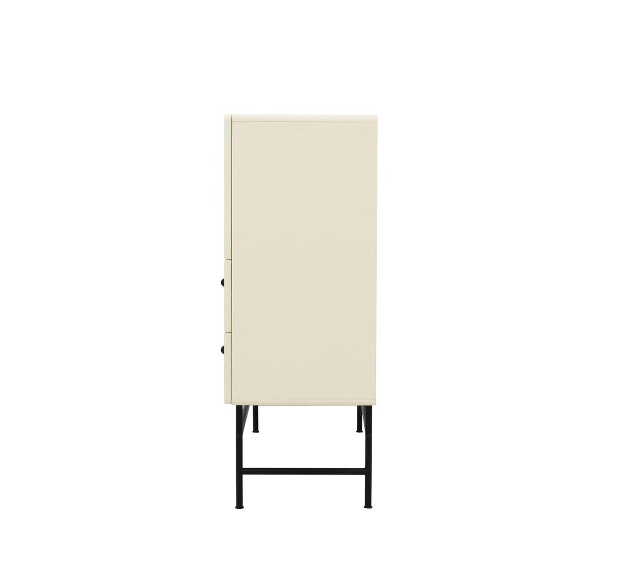 Tenzo Cocktail Highboard Creme / Schwarz