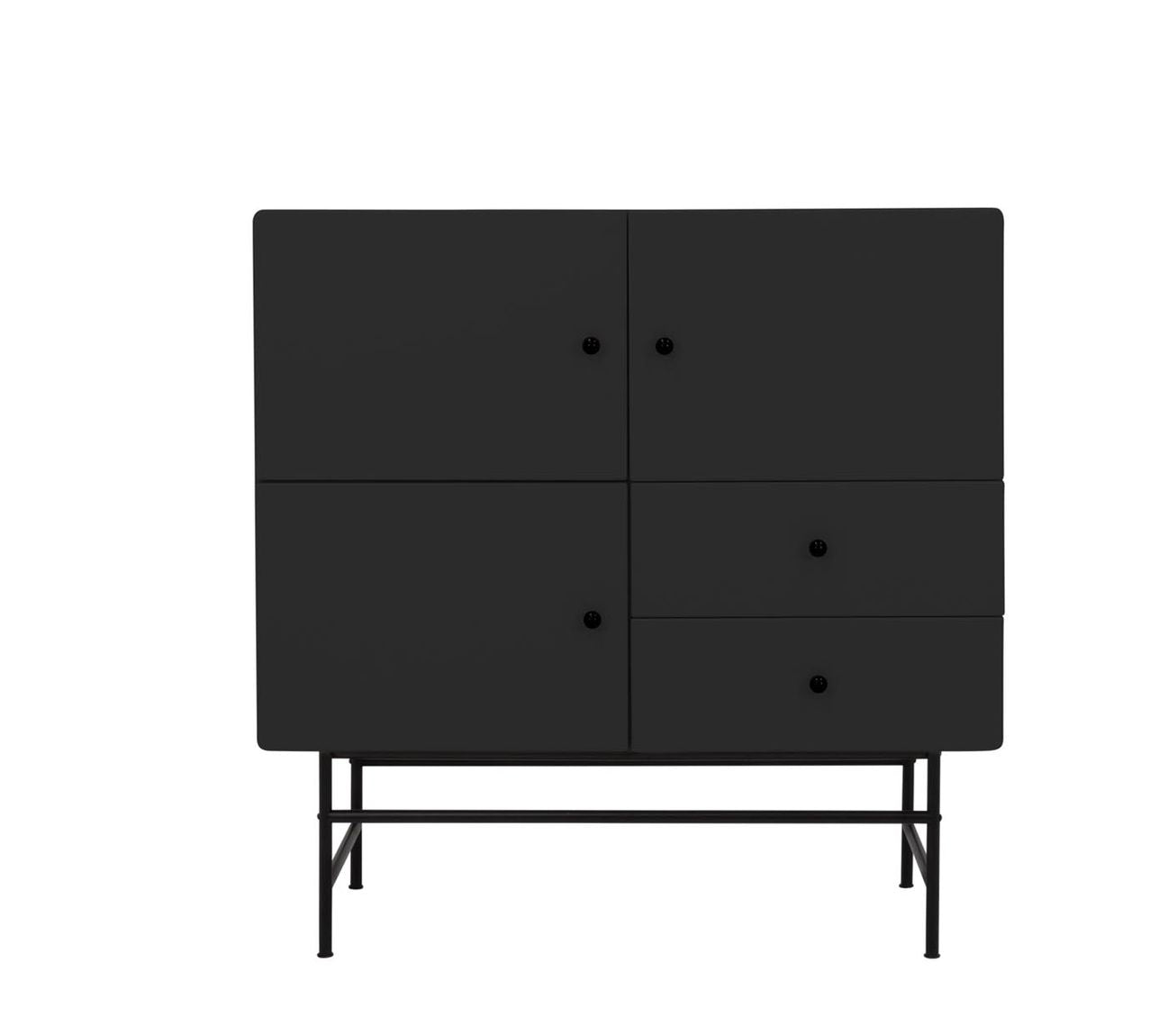 Tenzo Cocktail Highboard Schwarz / Schwarz