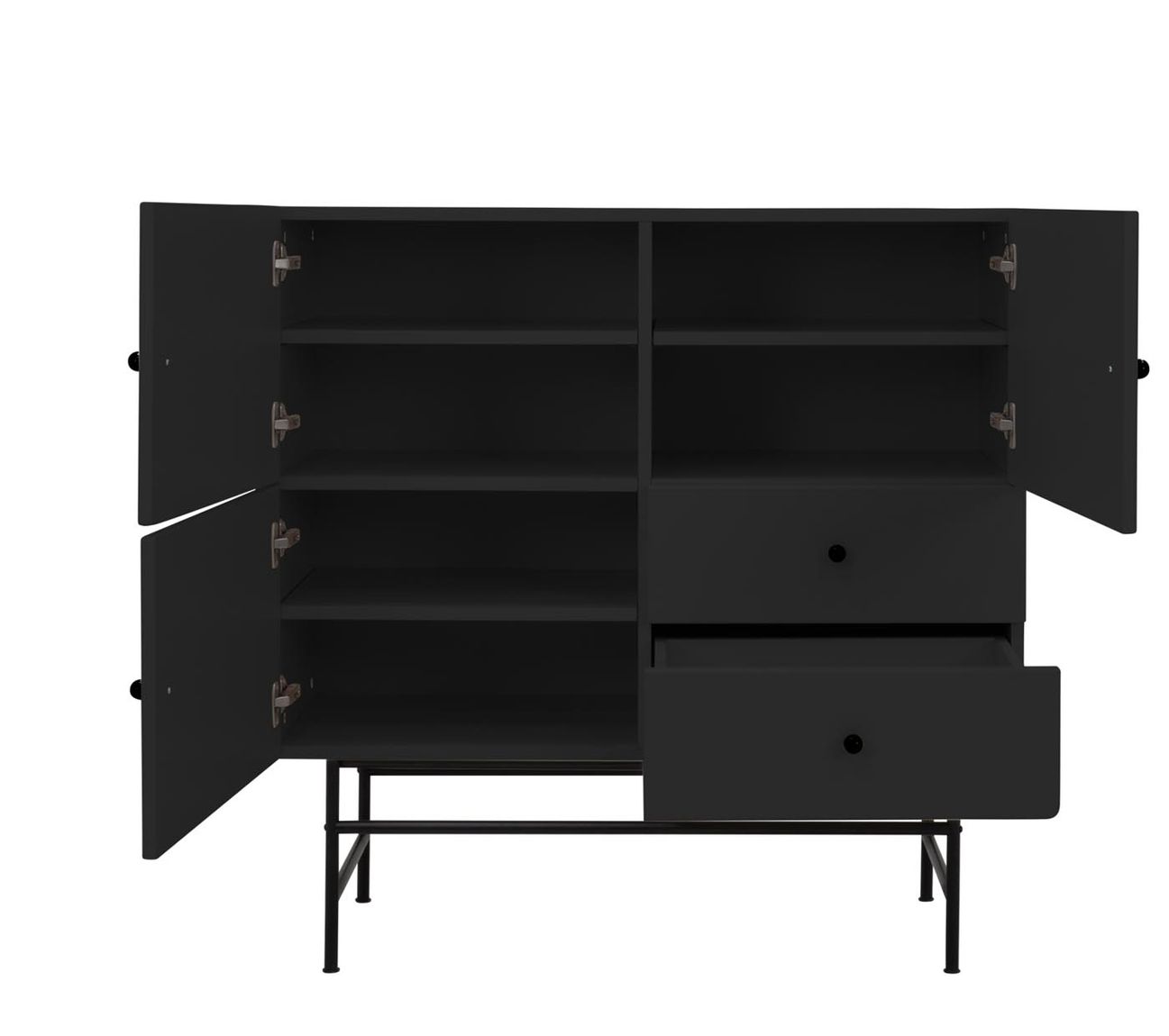 Tenzo Cocktail Highboard Schwarz / Schwarz