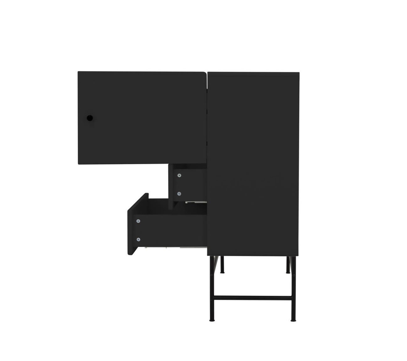 Tenzo Cocktail Highboard Schwarz / Schwarz