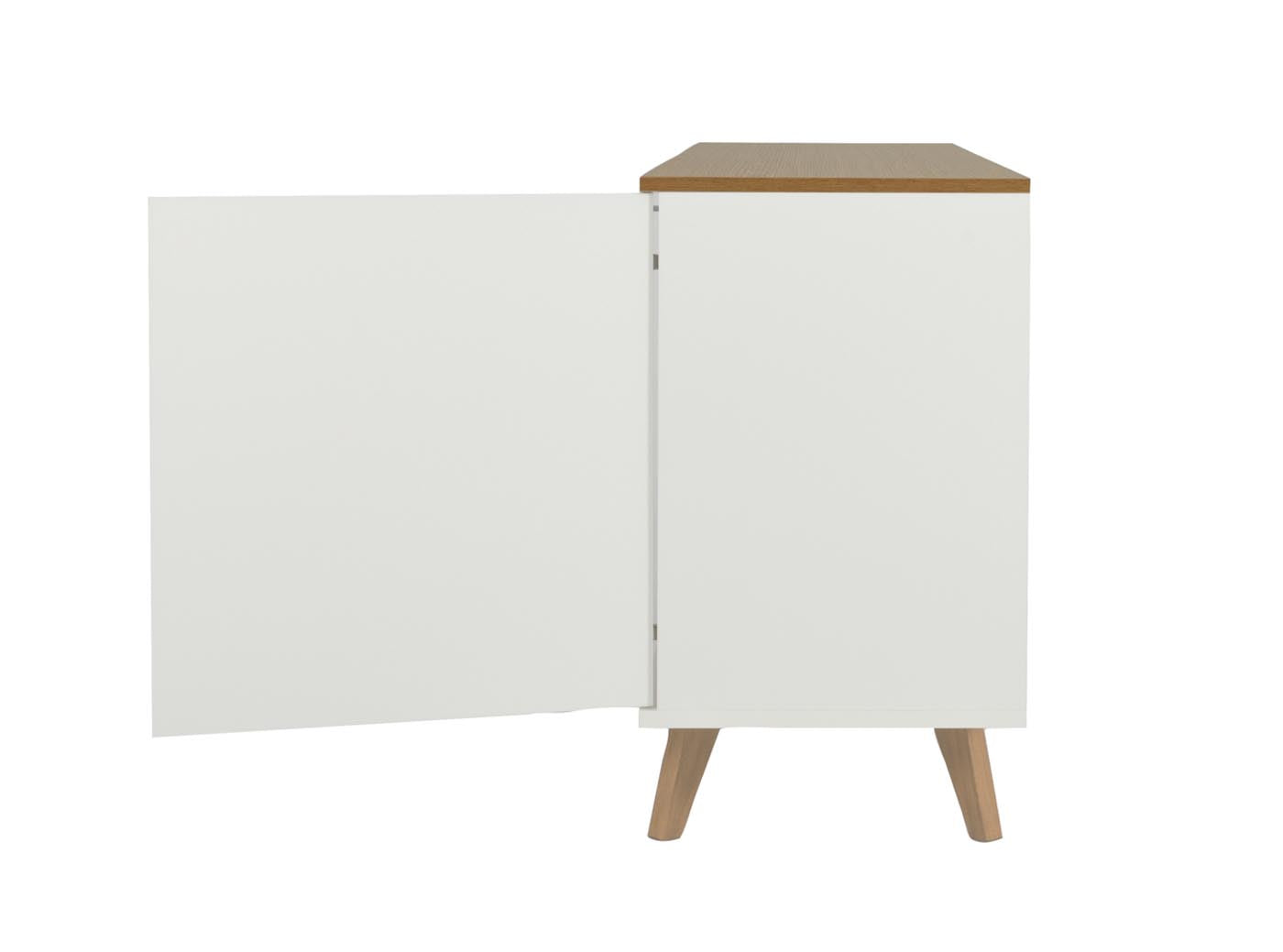 Tenzo Amelia Sideboard 162 cm Weiß / Eiche