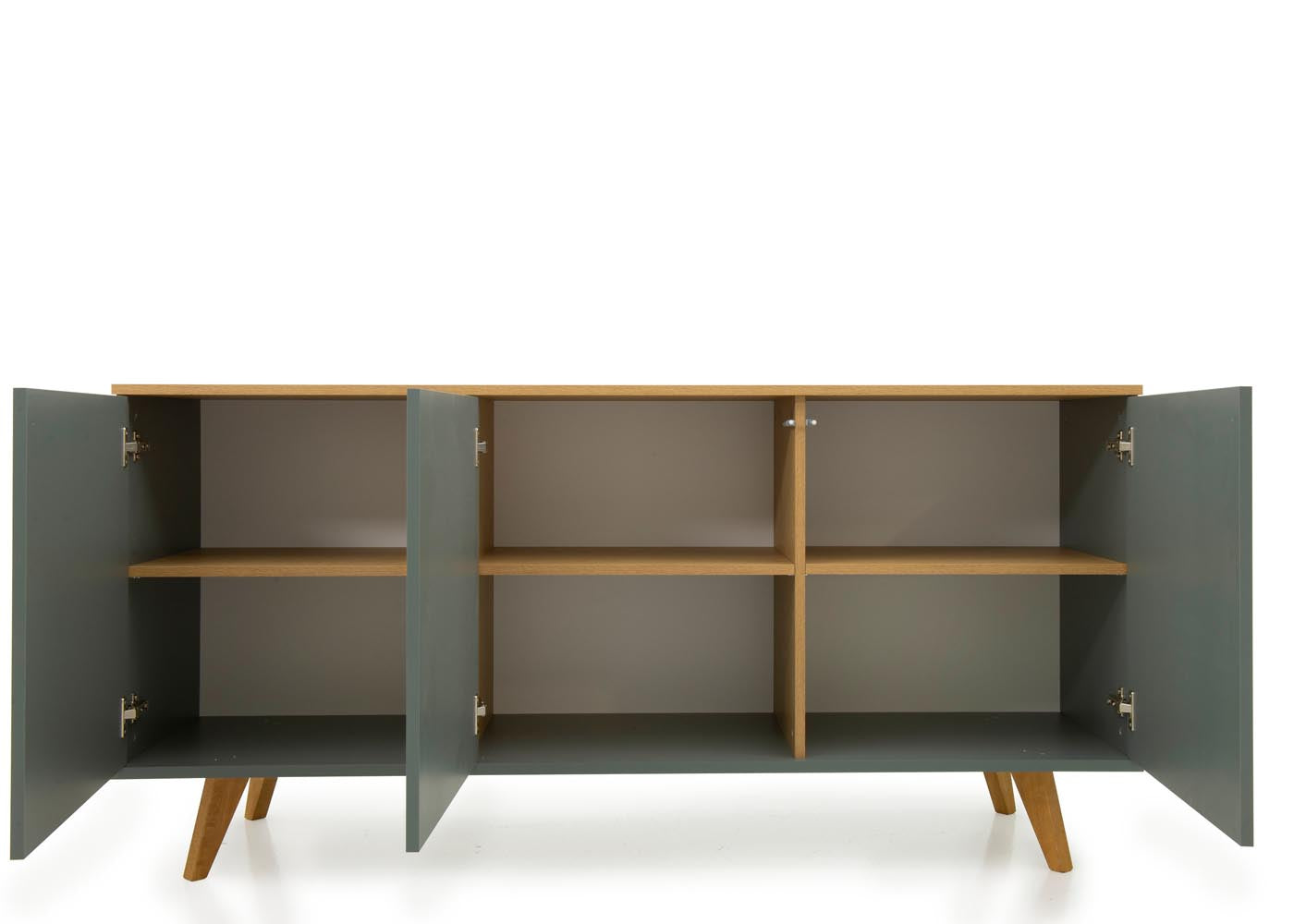 Tenzo Amelia Sideboard 162 cm Grün / Eiche