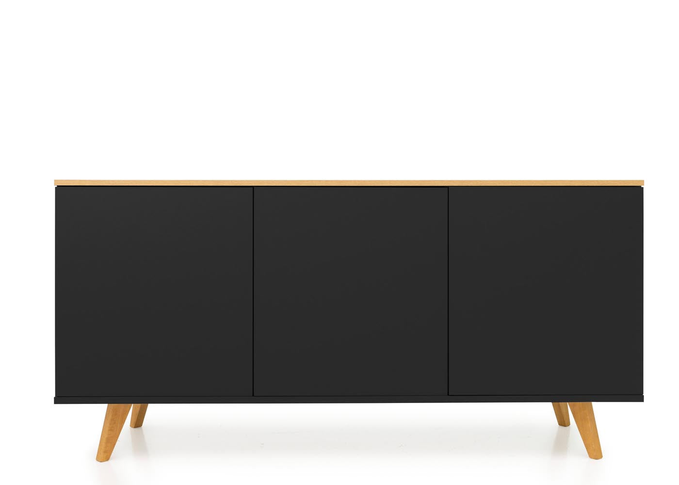 Tenzo Amelia Sideboard 162 cm Schwarz / Eiche