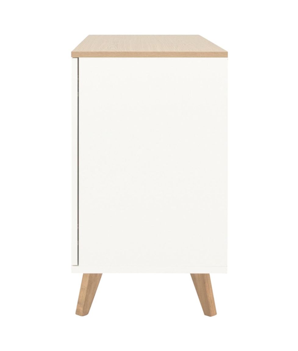 Tenzo Amelia Sideboard 107 cm Weiß / Eiche