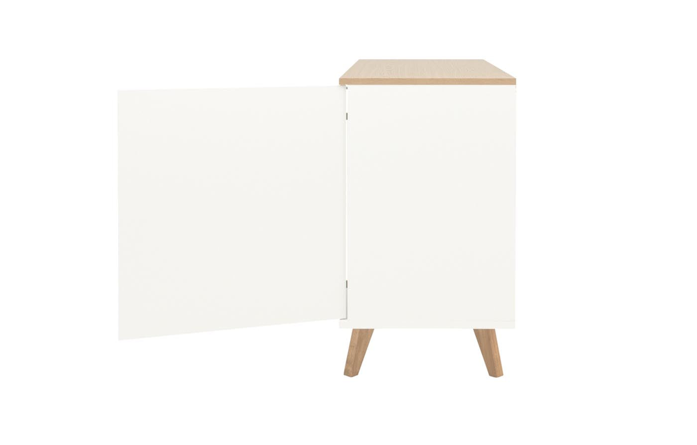 Tenzo Amelia Sideboard 107 cm Weiß / Eiche