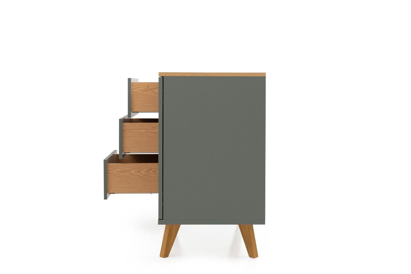 Tenzo Amelia Sideboard 107 cm Grün / Eiche