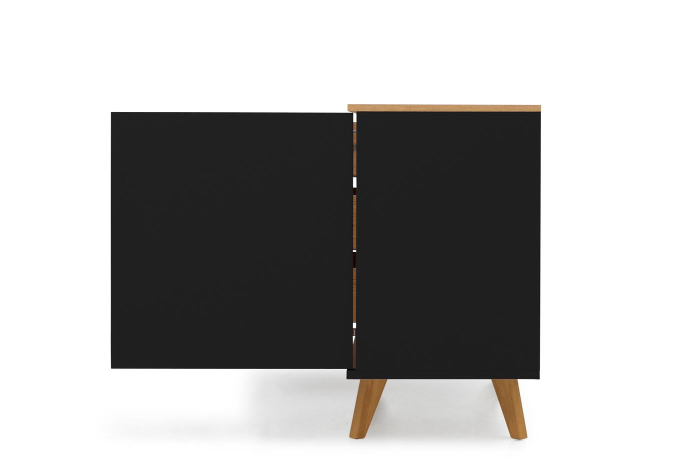 Tenzo Amelia Sideboard 107 cm Schwarz / Eiche