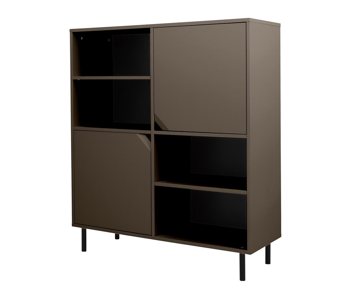 Tenzo Corner Highboard Braun