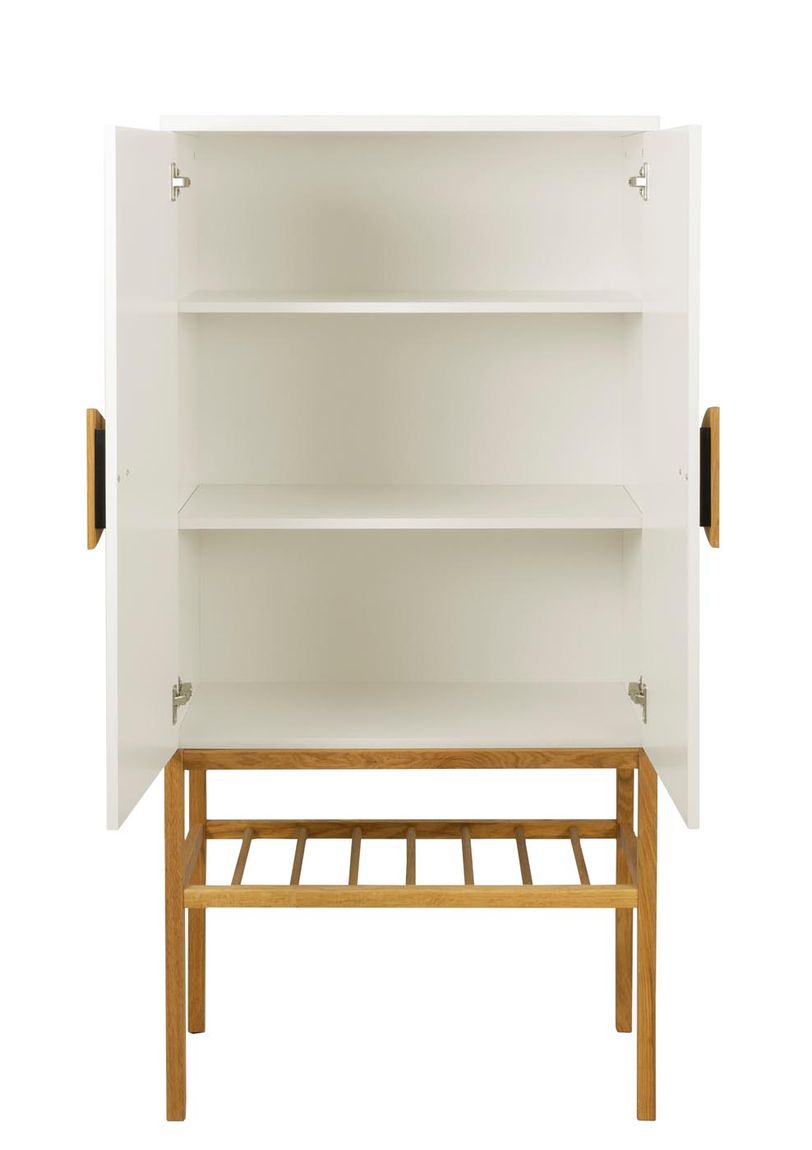 Tenzo Scoop Highboard Weiß / Eiche