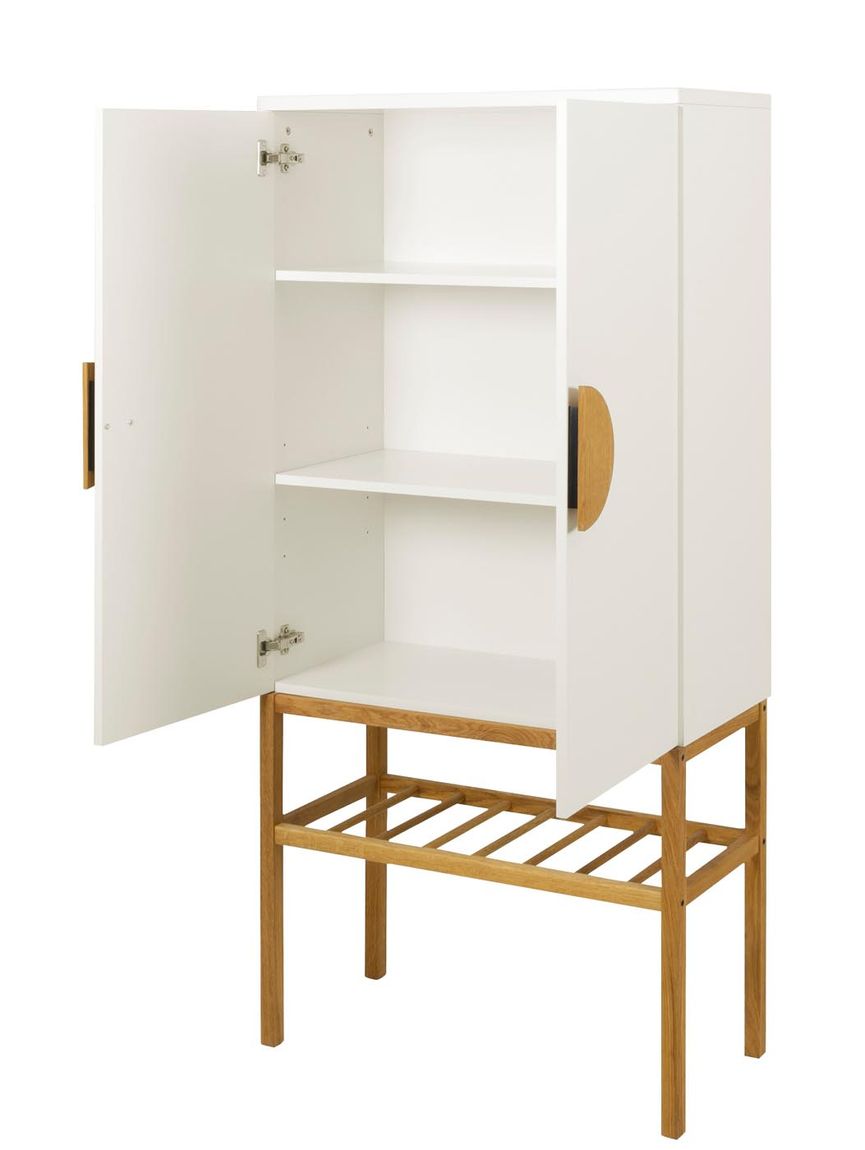 Tenzo Scoop Highboard Weiß / Eiche