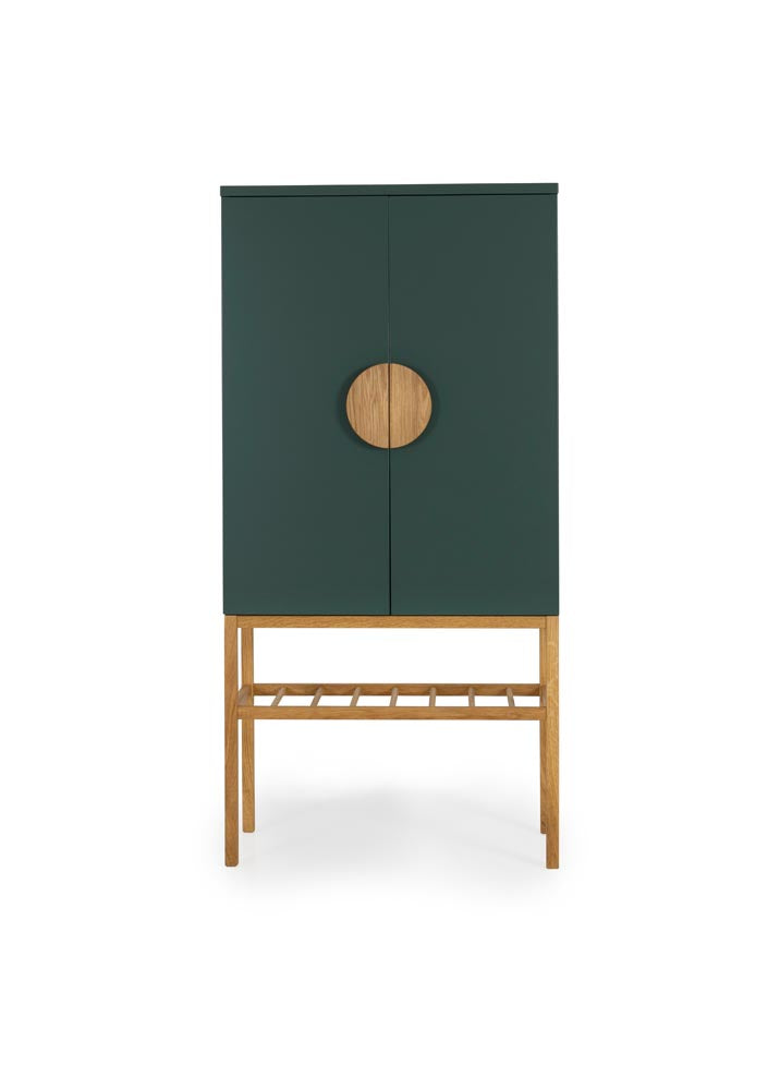 Tenzo Scoop Highboard Grün / Eiche