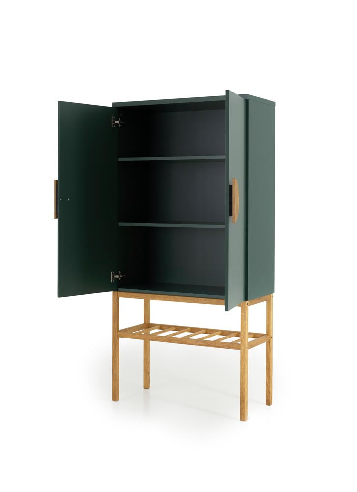 Tenzo Scoop Highboard Grün / Eiche