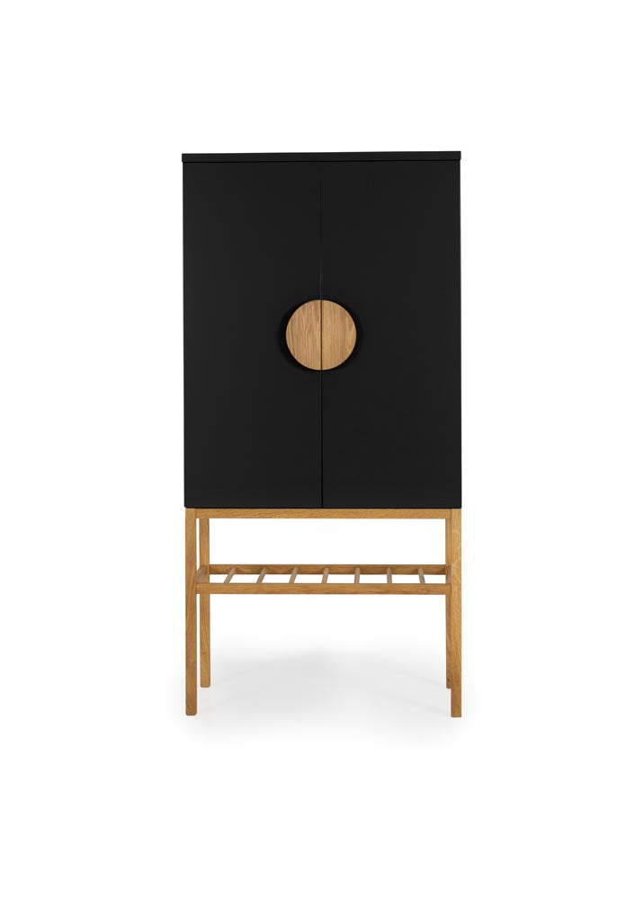 Tenzo Scoop Highboard Schwarz / Eiche