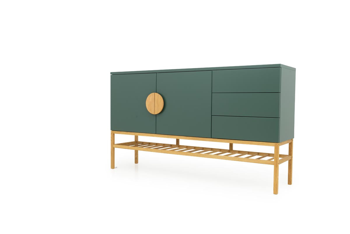 Tenzo Scoop Sideboard Grün / Eiche