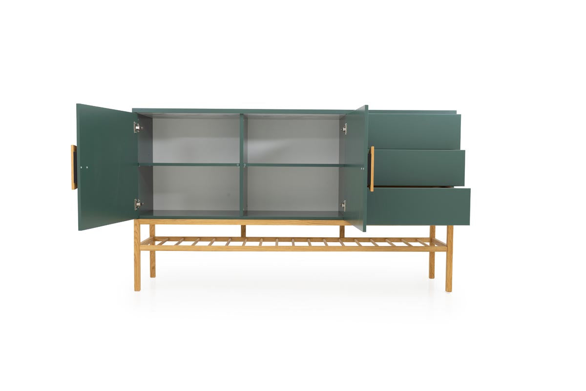 Tenzo Scoop Sideboard Grün / Eiche