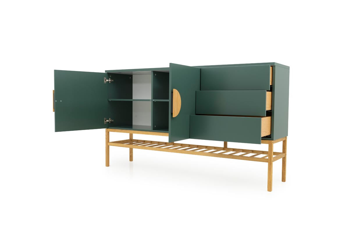 Tenzo Scoop Sideboard Grün / Eiche