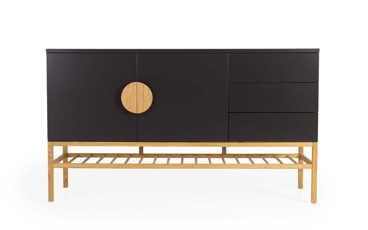 Tenzo Scoop Sideboard Schwarz / Eiche