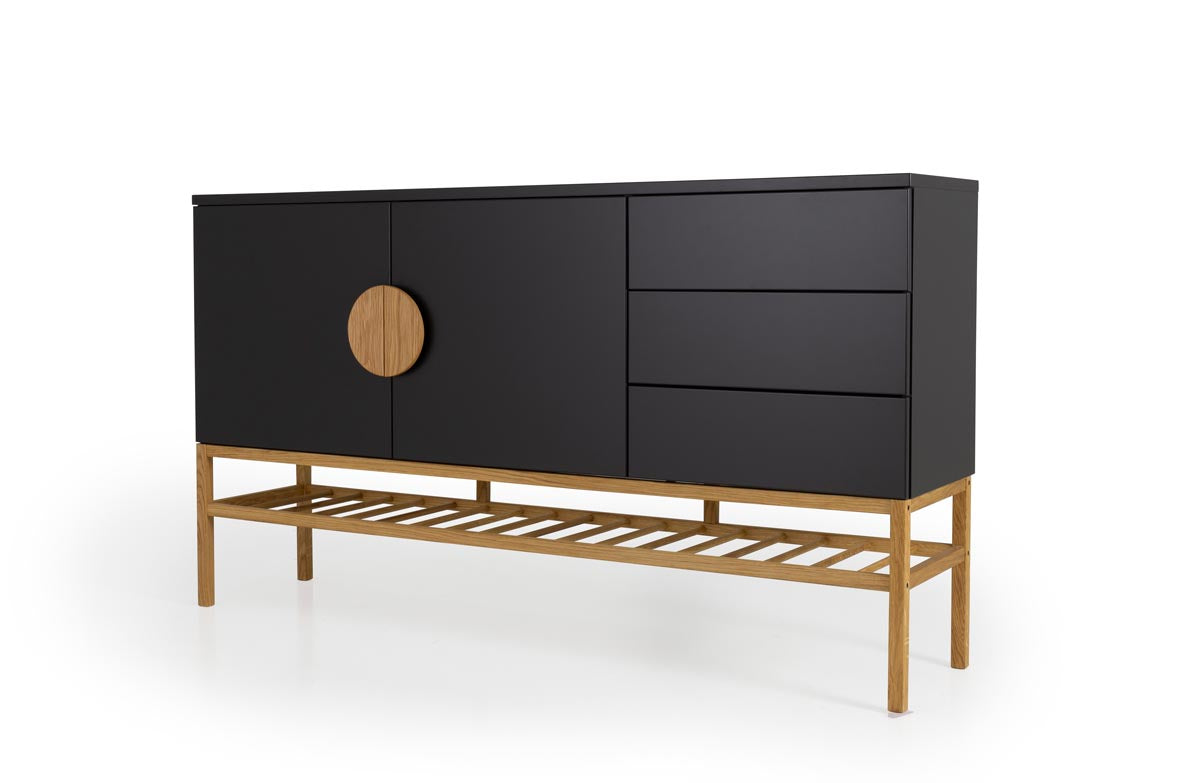 Tenzo Scoop Sideboard Schwarz / Eiche