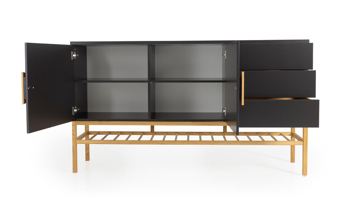 Tenzo Scoop Sideboard Schwarz / Eiche