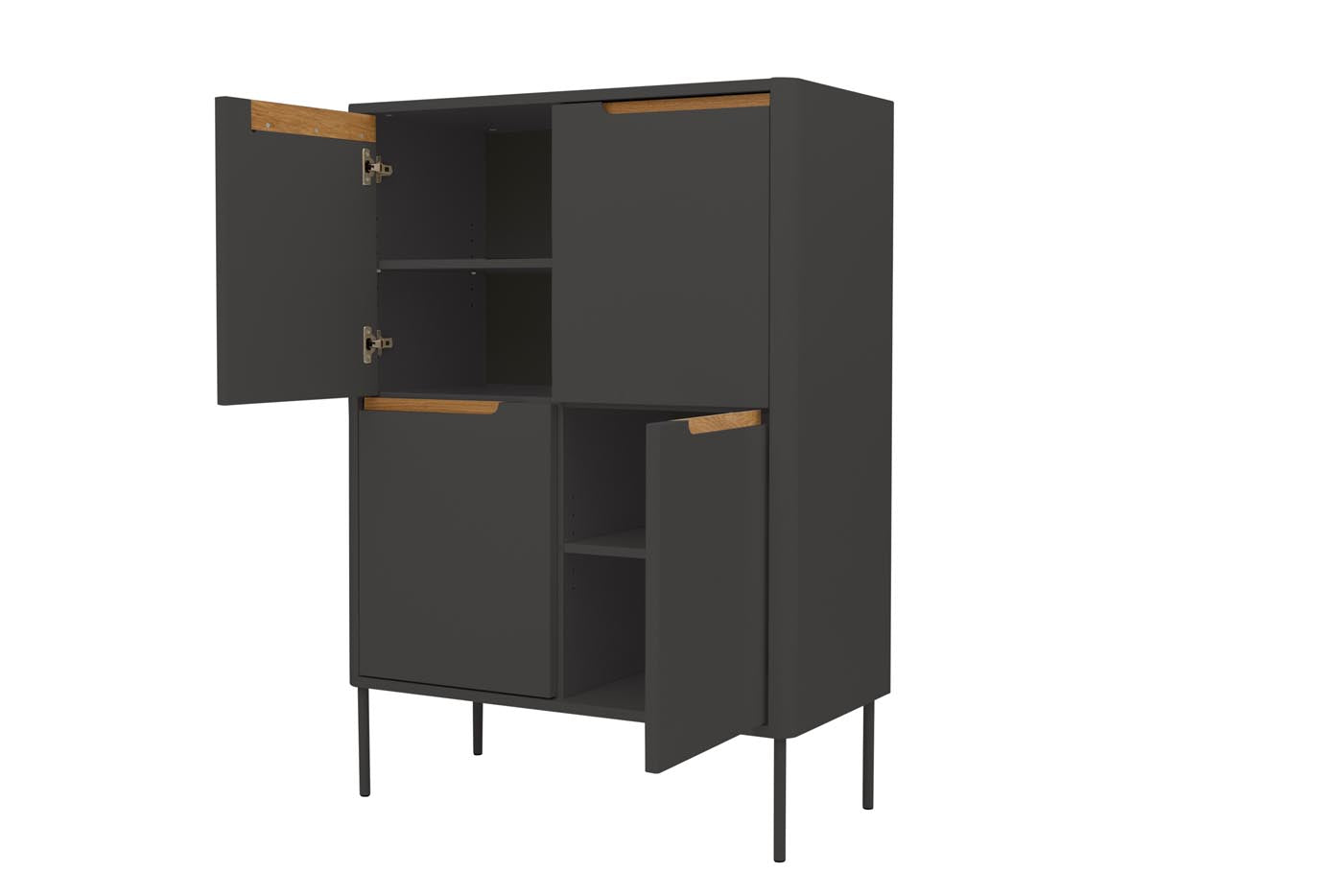 Tenzo Switch Highboard Anthrazit / Eiche