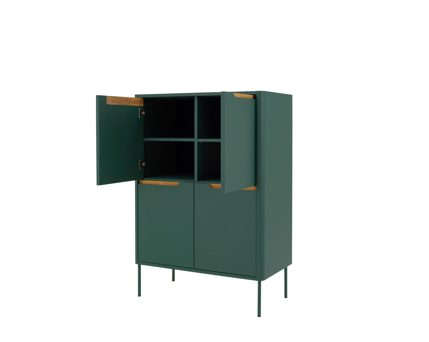 Tenzo Switch Highboard Grün / Eiche