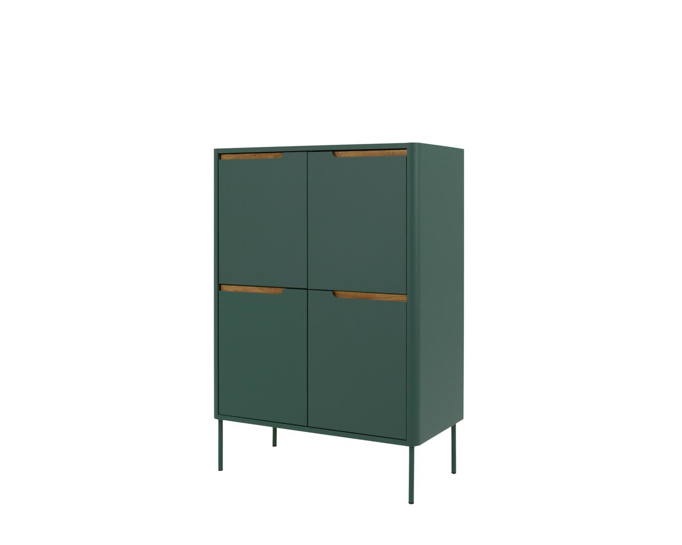 Tenzo Switch Highboard Grün / Eiche