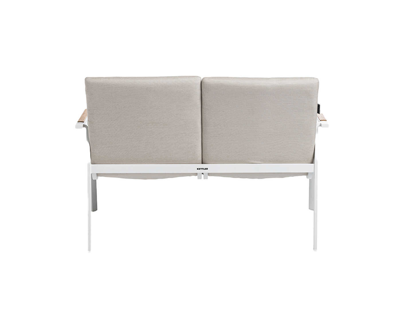 Kettler Diamond Lounge Gartenbank Sunbrella Natte linen chalk / Weiß matt