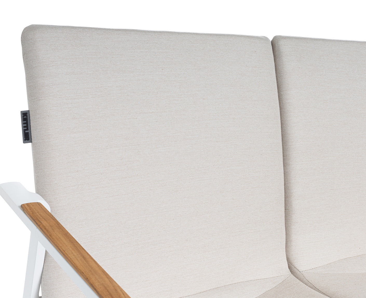 Kettler Diamond Lounge Gartenbank Sunbrella Natte linen chalk / Weiß matt