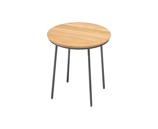 Kettler Gentle Beistelltisch Ø50 cm mit Teak-Platte