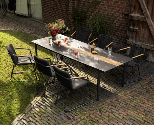 Kettler Gentle Gartenmöbelset 7-tlg. Anthrazit / Teak