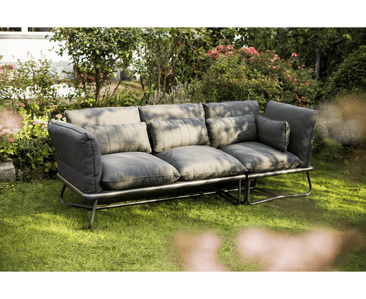 Kettler Gentele Gartenlounge 3-Sitzer Outdoorsofa Sunbrella / Anthrazit