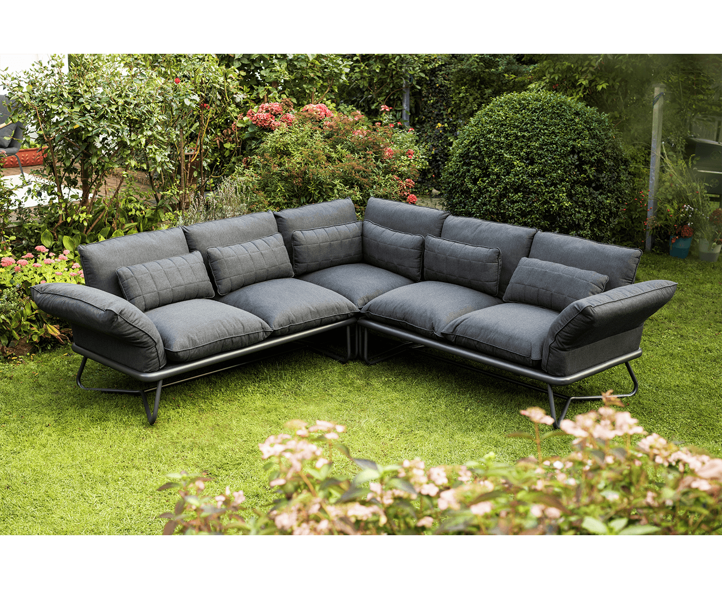 Kettler Gartenlounge Gentle Ecklounge Outdoorsofa Sunbrella / Anthrazit