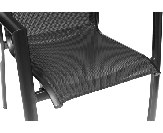 Kettler Legato Curve Silver-Line Stapelsessel Anthrazit / Anthrazit
