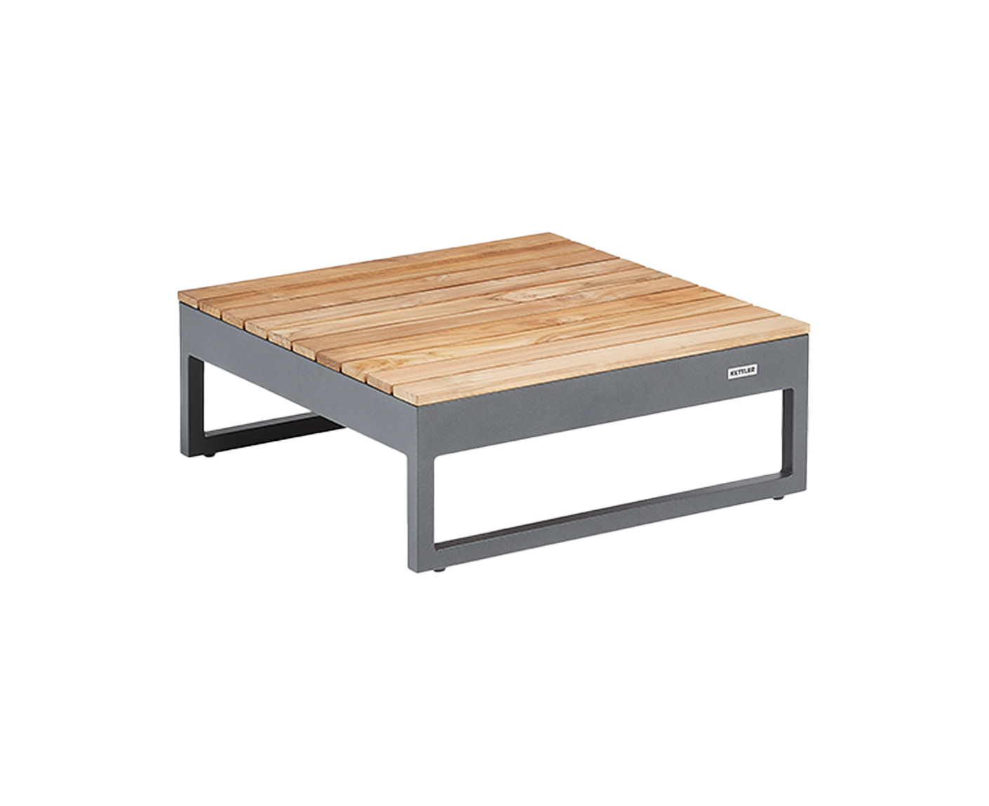 Kettler Ocean Skid Platform Lounge Tisch 70x70 cm, Teakholz