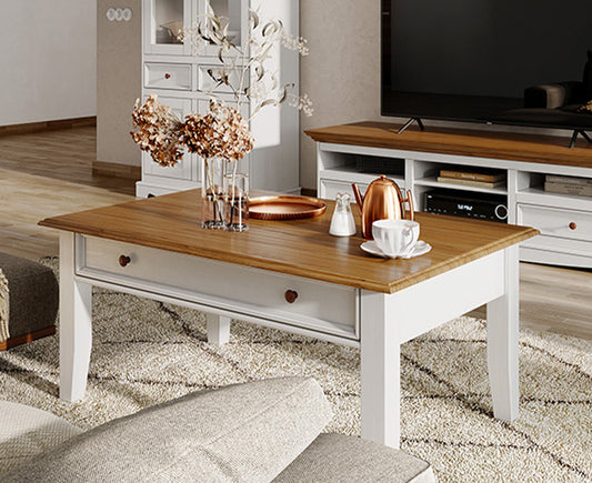 Belluno Elegante Couchtisch 122x71 cm Massivholz