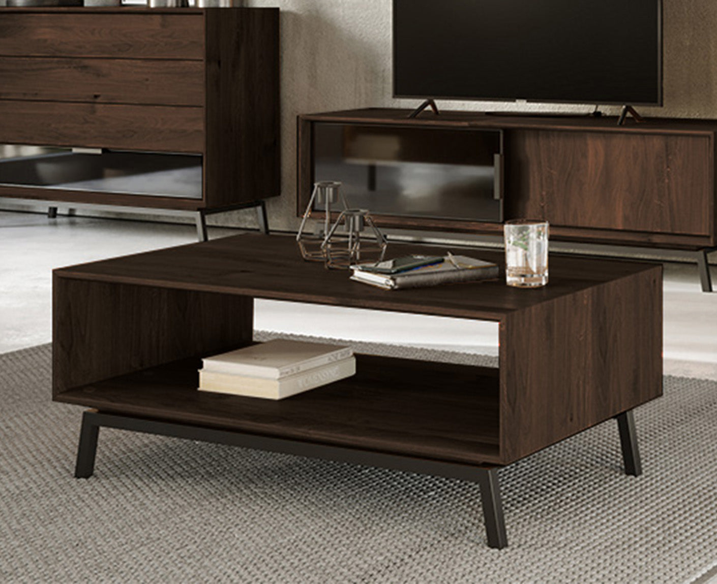 Modern Loft Couchtisch Massivholz Eiche geölt