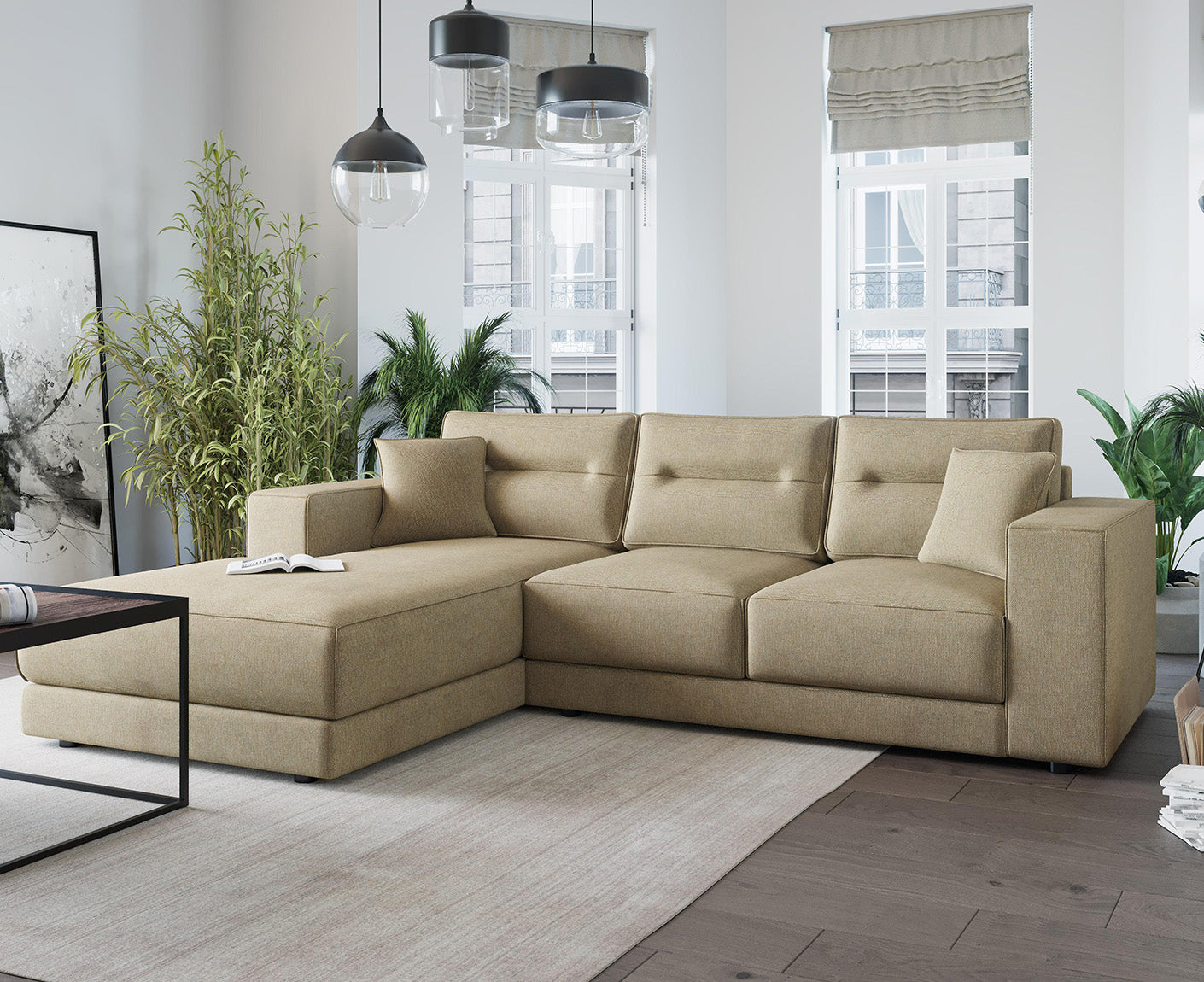 Verona Ecksofa 272 x 195 cm, Farbe wählbar