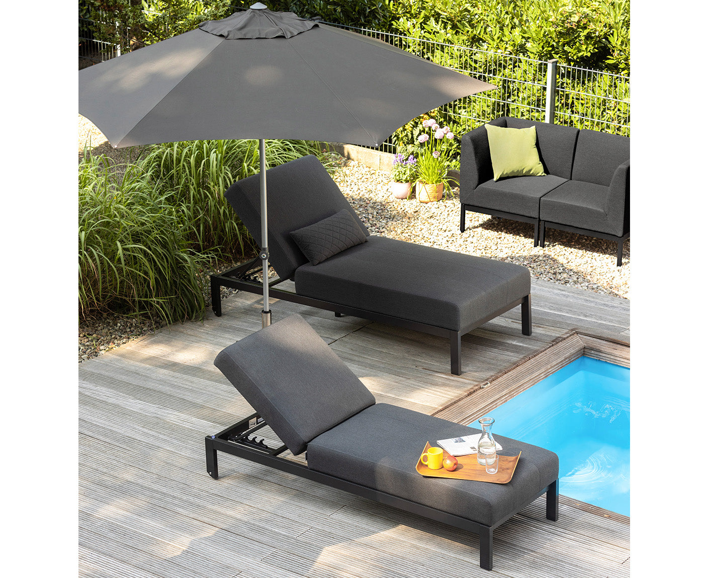Kettler Pure Sonnenliege City Line Anthrazit