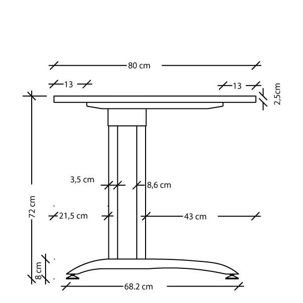 Bangor B-Serie Schreibtisch 210 x 113 cm, manuell höheneinstellbar, Buche