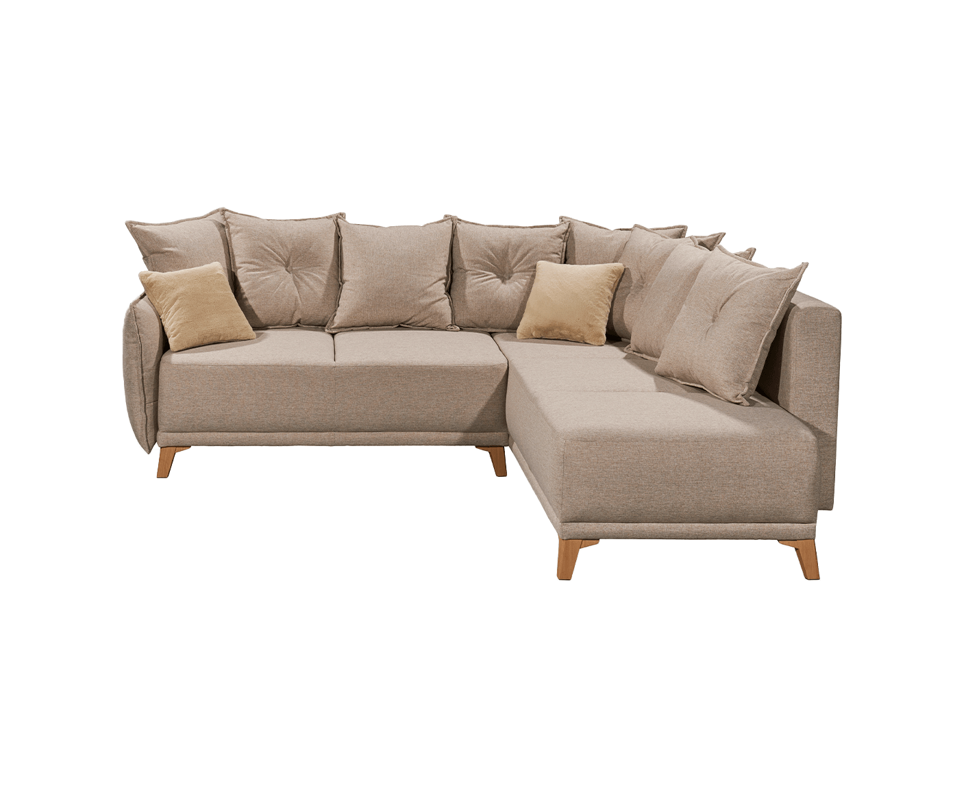 Pamplona Ecksofa 244x212 cm, mit Schlaffunktion & Betkasten - Voelpe