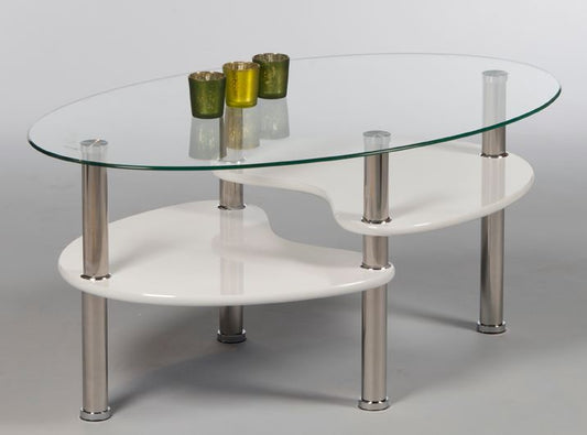 Couchtisch 16778 Wohnzimmertisch Tisch Glastisch Weiß