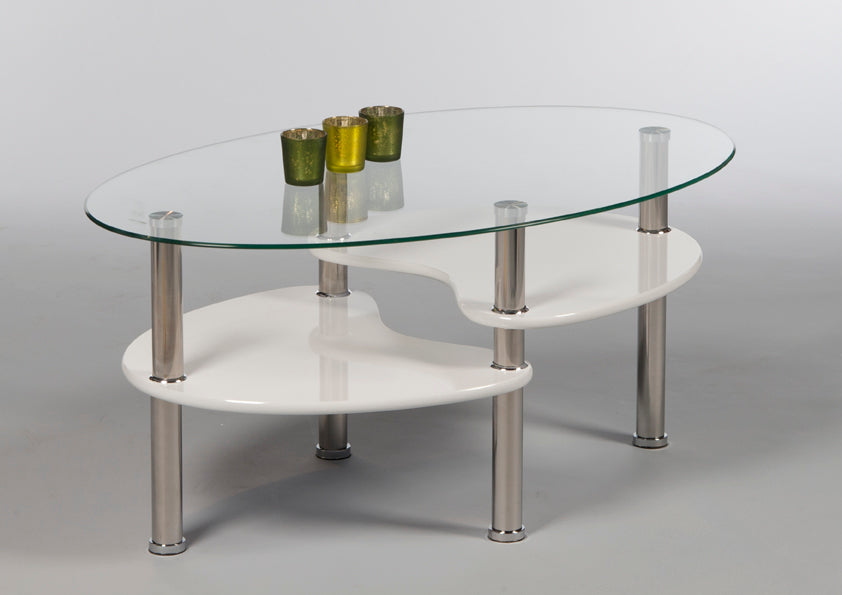 Couchtisch 16778 Wohnzimmertisch Tisch Glastisch Weiß