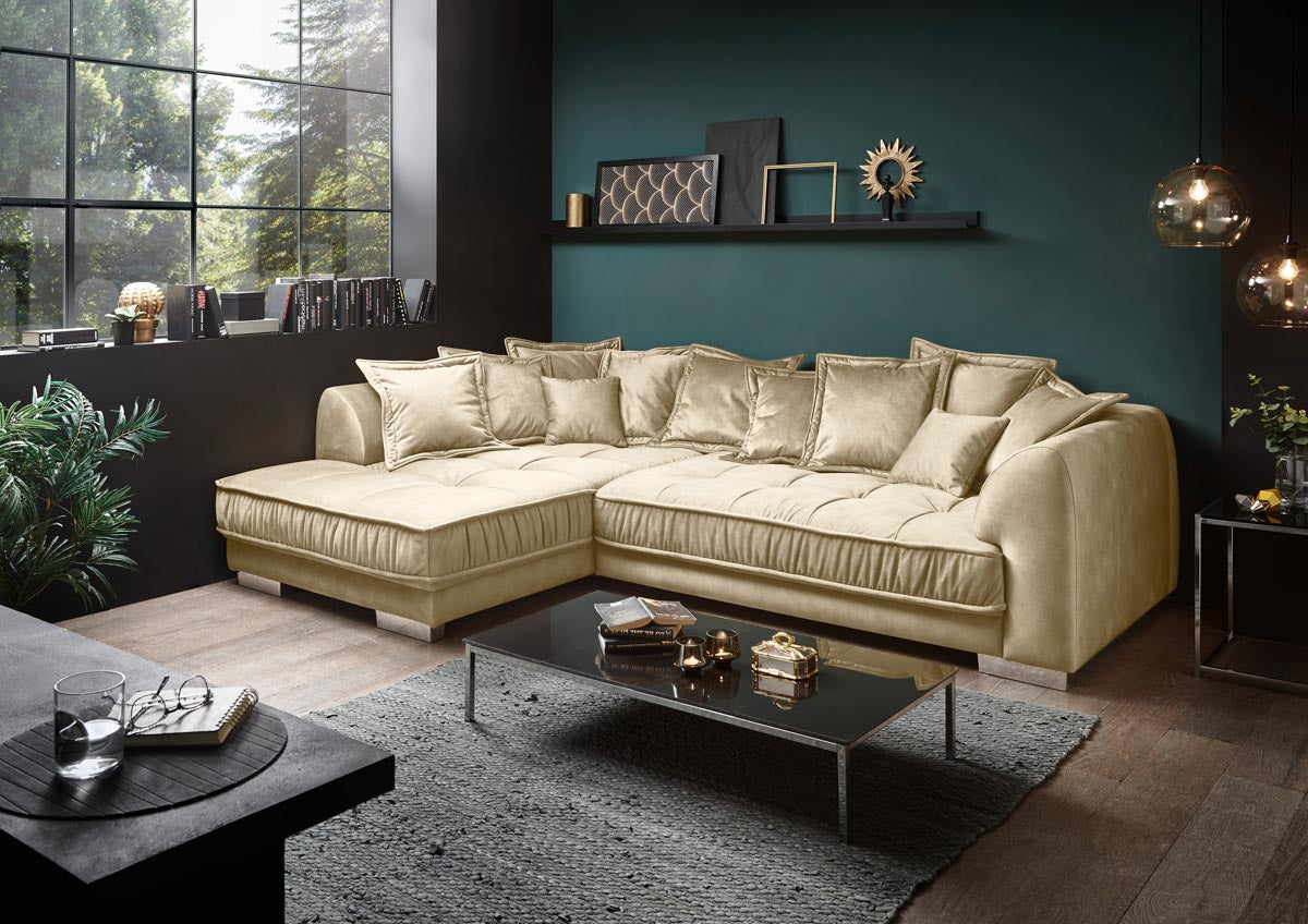 Pascha Ecksofa 308 x 192 cm Beige