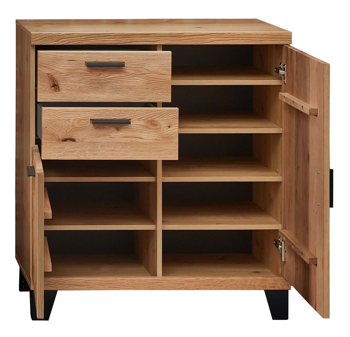 Persiko Schuhschrank fertig montiert Wildeiche massiv