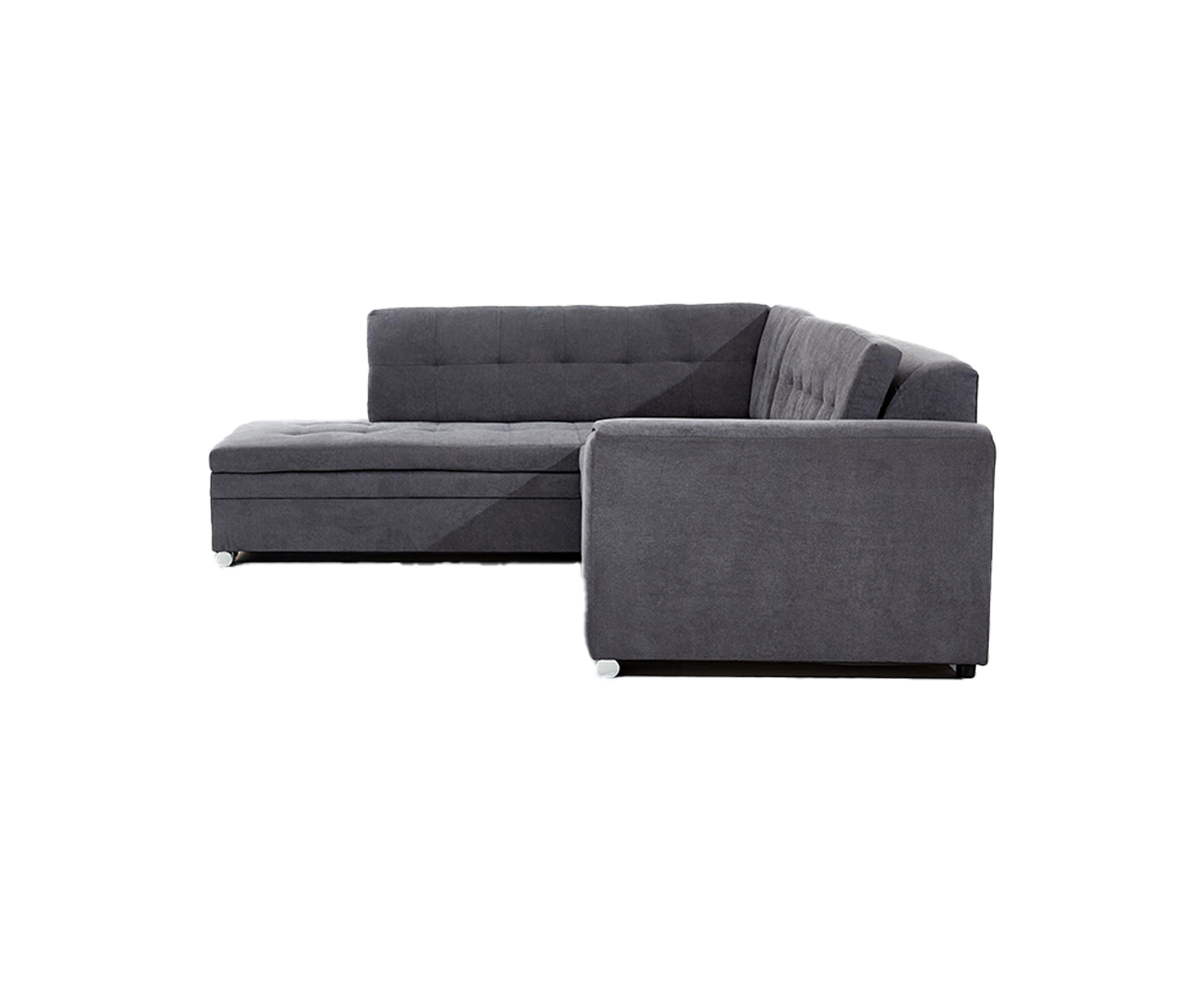 Pieretta Ecksofa 260 x 205 cm, Microvelour / Kunstleder