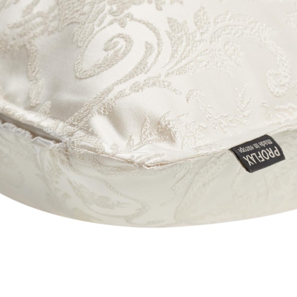 Arbon Kissenbezug, Jacquard mit Floralmuster, Ecru (Beige)