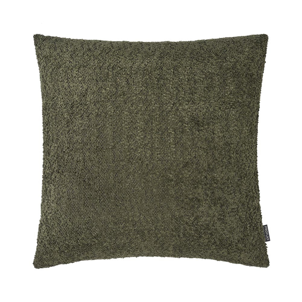 Dhaka Kissenbezug, Softe Bouclé-Struktur, Grün