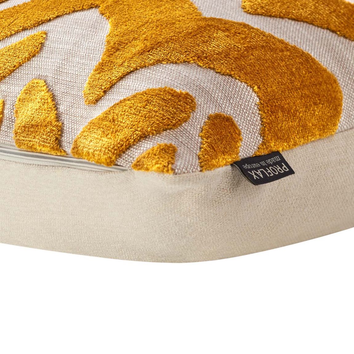 Genua Kissenbezug, Weicher Chenille Jacquard, Gelb