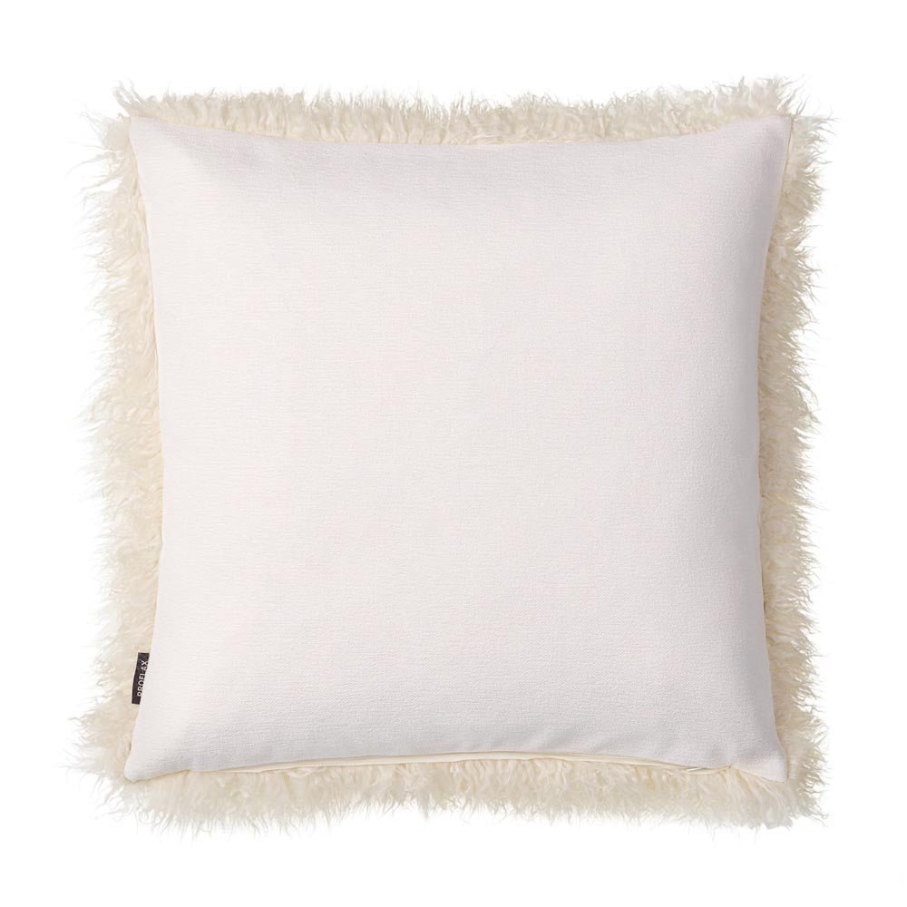 Orlando Kissenbezug, Fellimitat in Lammfelloptik, Ecru (Beige)
